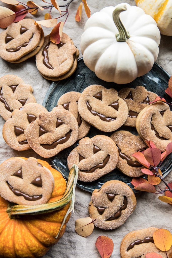 Milk Chocolate-Stuffed Jack-o’-Lantern Cookies