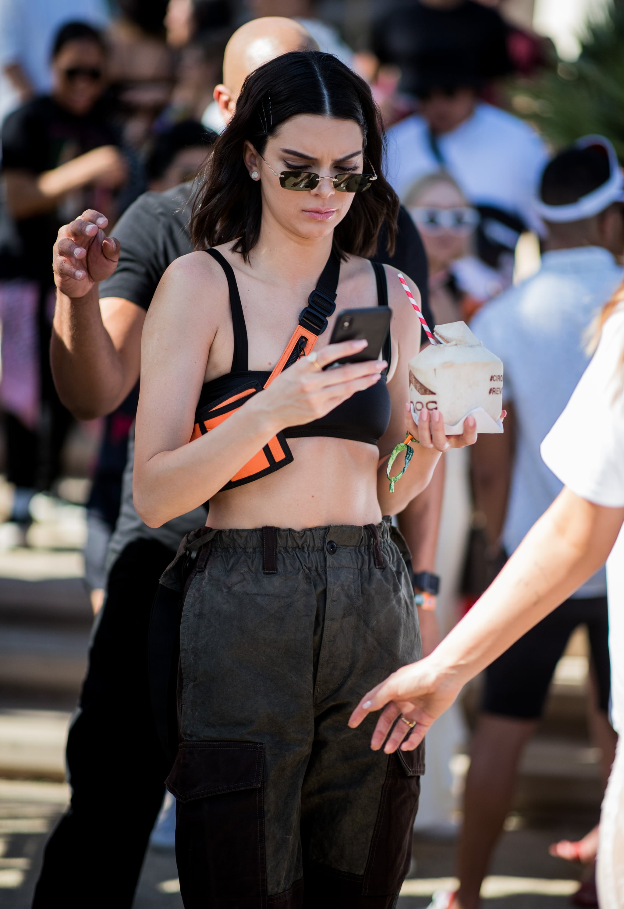 Kendall Jenner Black Crop Top Street Style 2022