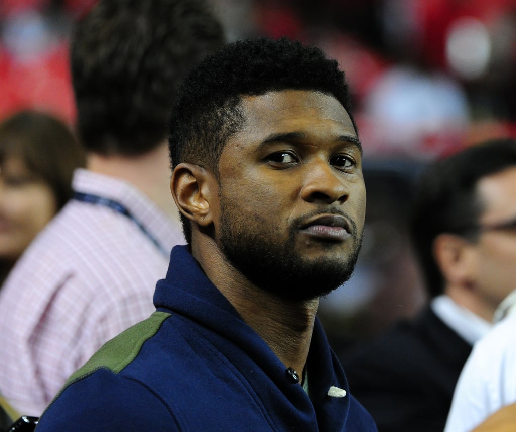 Usher took in a Philadelphia Eagles vs. Atlanta Falcons game in September 2011.