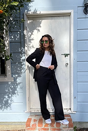 Old Navy Crepe Suit Blazer and Taylor Trouser Pants Review