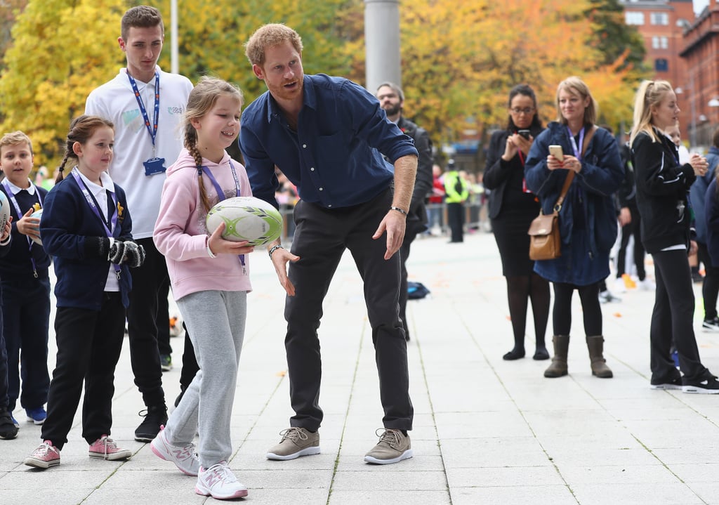 Prince Harry at Russell Youth Centre in Nottingham 2016