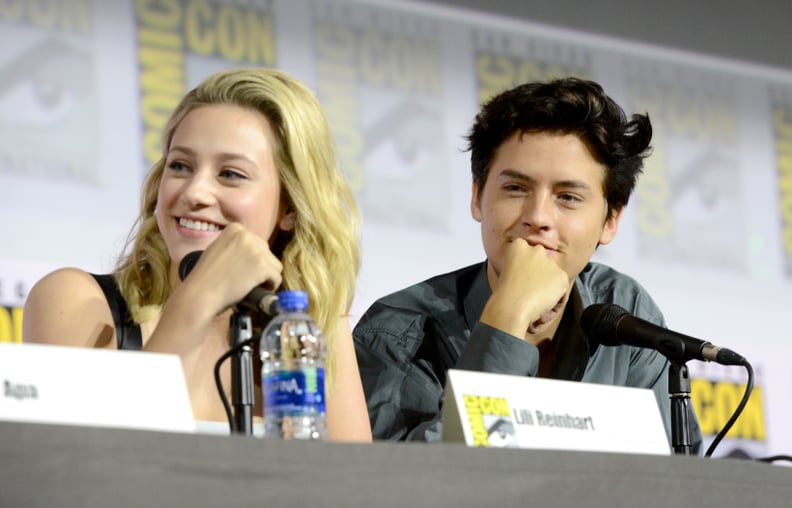 SAN DIEGO, CALIFORNIA - JULY 21: Lili Reinhart and Cole Sprouse speak at the 