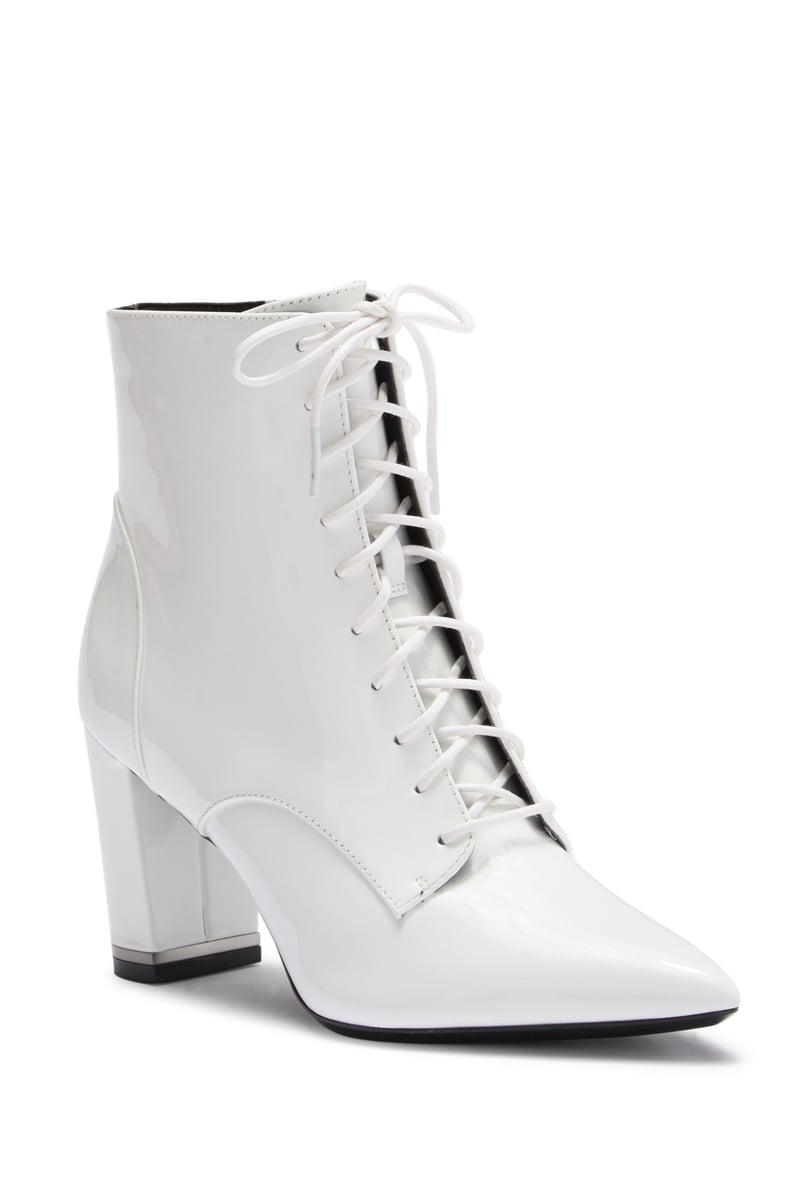 Alternative: Calvin Klein Esma Patent Leather Lace Up Bootie