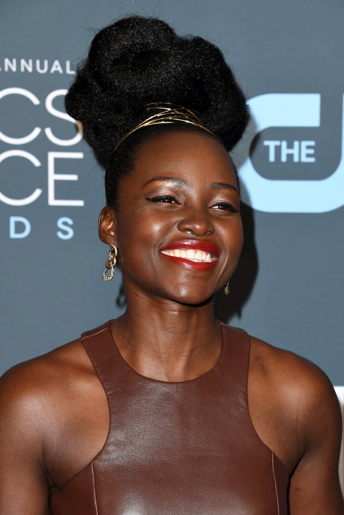 Lupita Nyong'o's Hair Detail at the Critics' Choice Awards