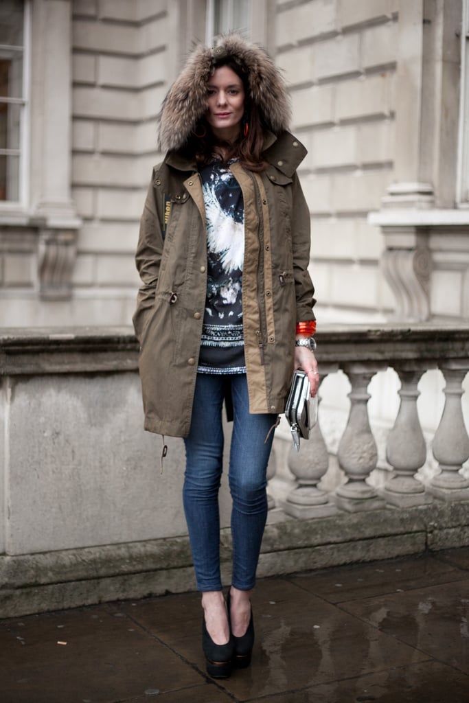 With a high vamp boot and cropped jeans to show off your ankles.