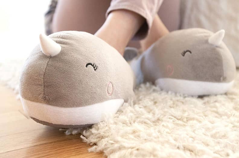 Narwhal Heated Slippers on Amazon POPSUGAR Family