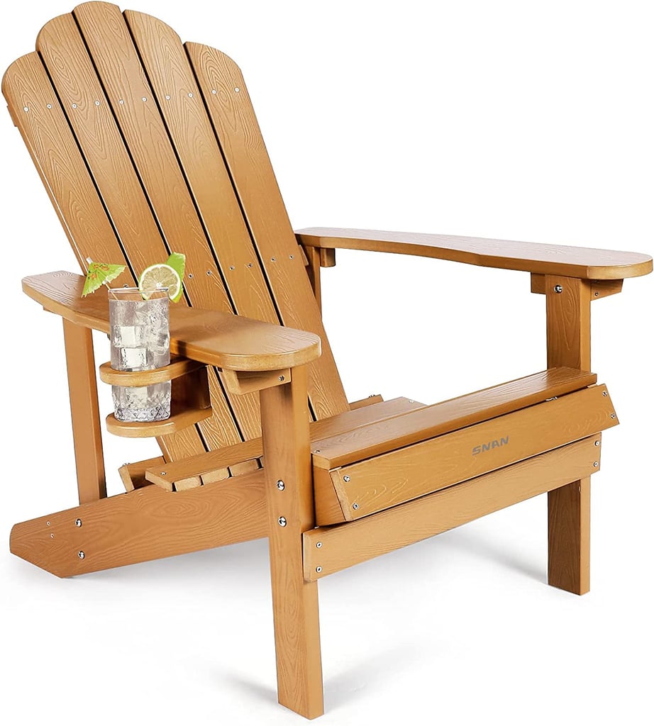 SNAN Weather Resistant Adirondack Chair with Cup Holder