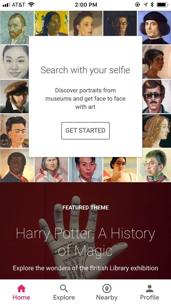 Scroll Down on the Homepage Until You See the "Search With Your Selfie" Section