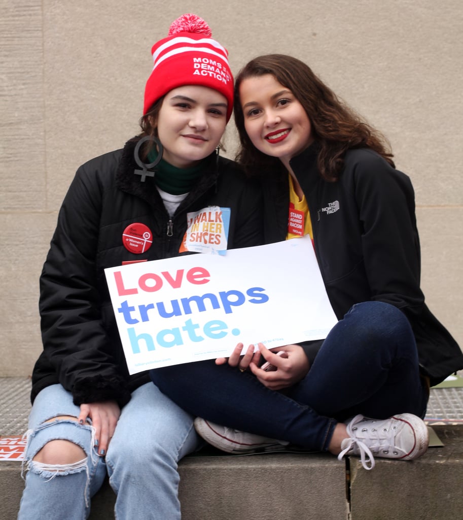 Sadie Michel (left) and Olivia Lansing (right), both age 15, from Alexandria, VA