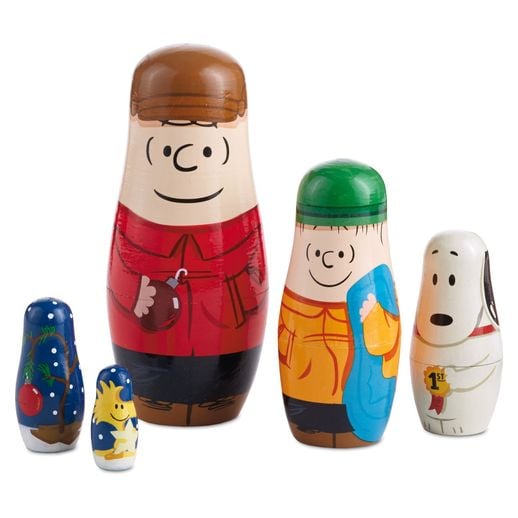 Peanuts Hand-Painted Wooden Nesting Dolls