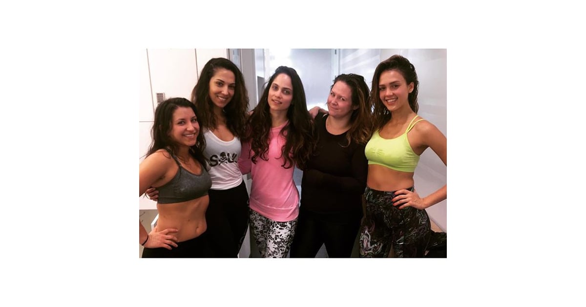 Here's to another great sweat session for Jessica Alba ...