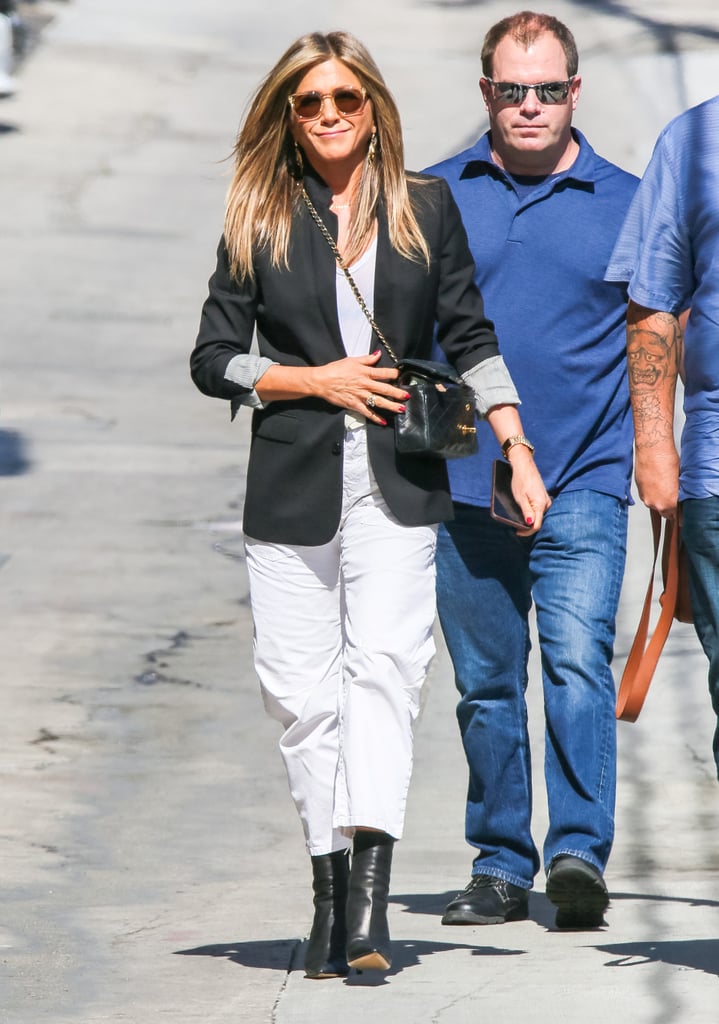 Jennifer Aniston's White Cargo Pants