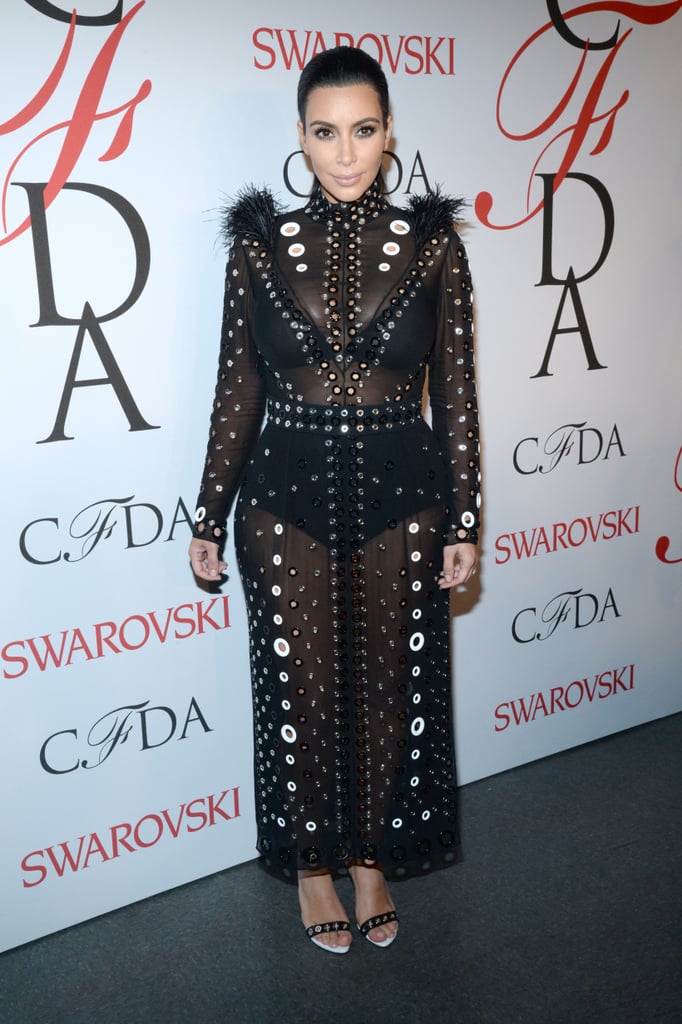 Kim Kardashian and Kanye West at CFDA Awards 2015 | Photos
