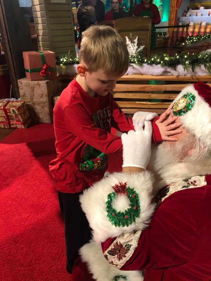 Santa Gets Down on Floor For Boy With Autism Who Is Blind
