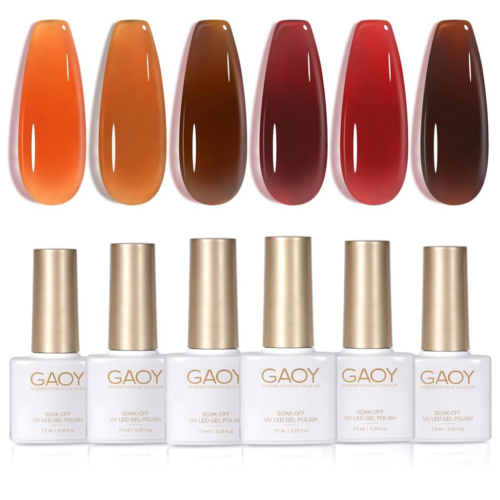 Gaoy Jelly Brown Gel Nail Polish Set