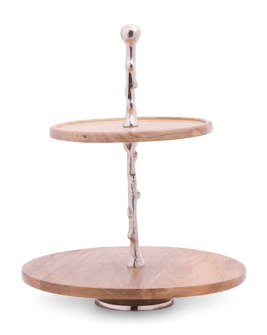 2-Tier Wooden Tray