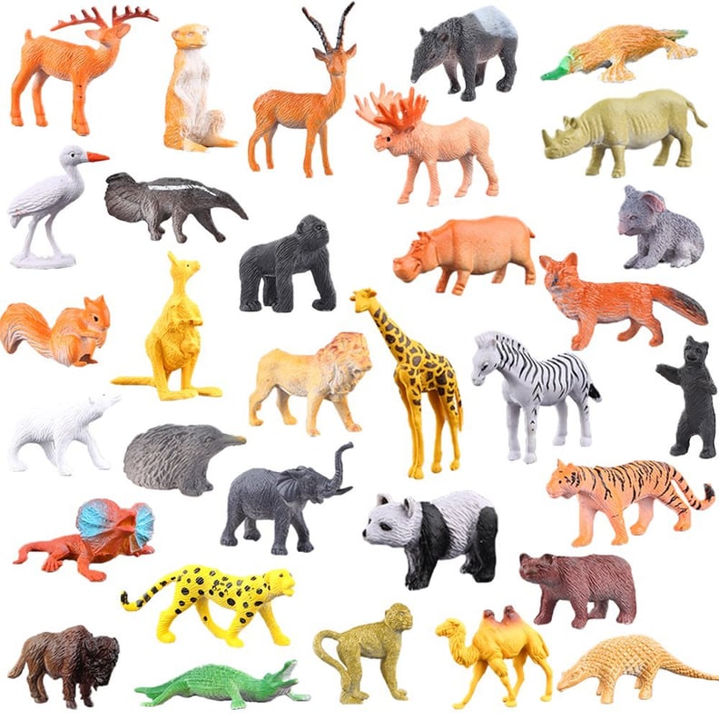 54-Piece Mini Jungle Animals Toys Set