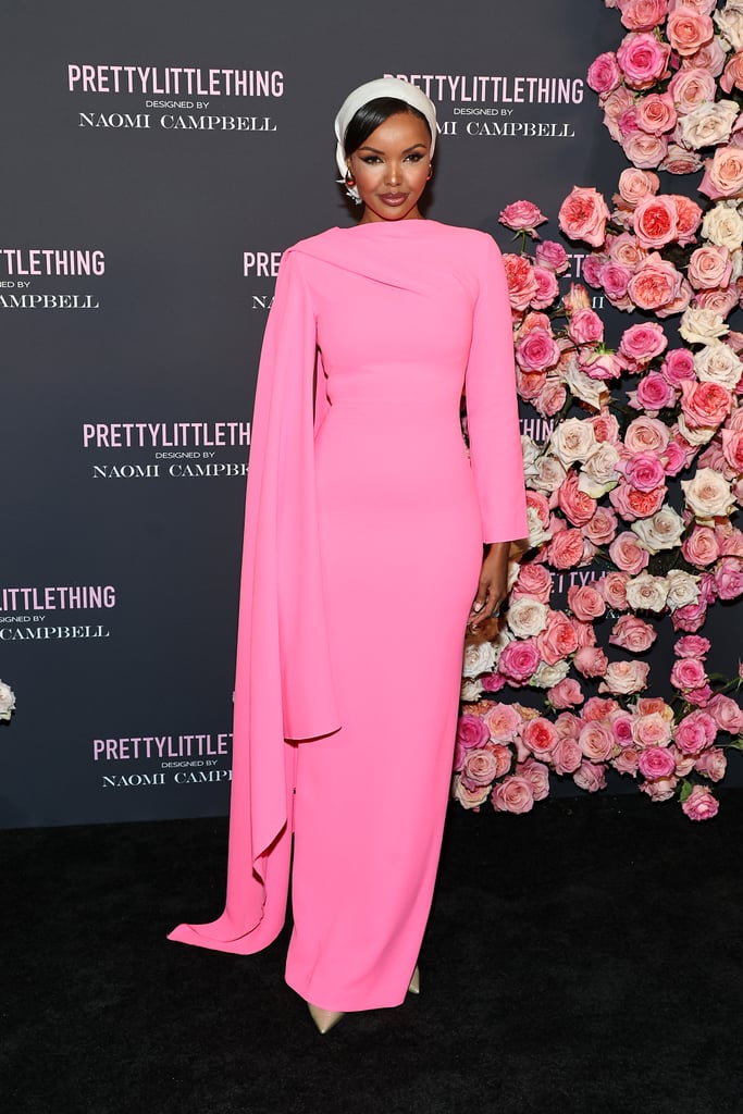 Halima Aden at the PrettyLittleThing x Naomi Campbell Runway Show