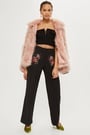 Topshop Sequin Embellished Wide Leg Pants