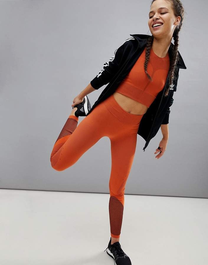 orange adidas leggings