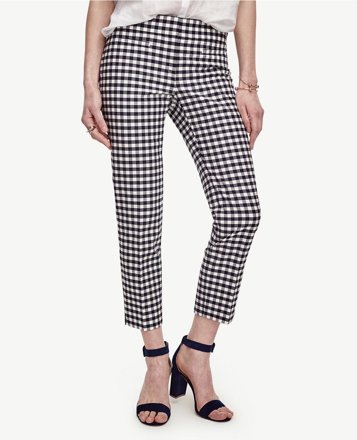 Ann Taylor Kate Gingham Crop Pants ($89)