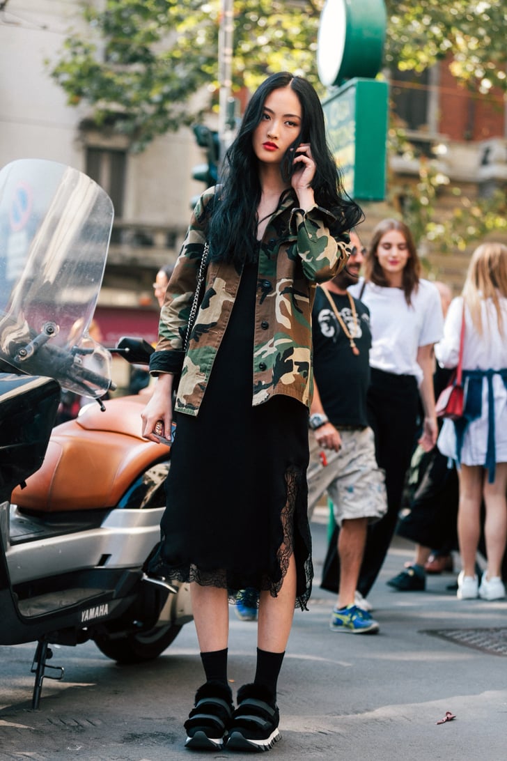 Camo slip dress cheap