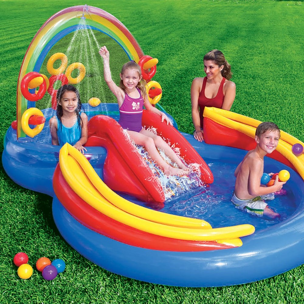 Intex Inflatable Pool Water Play Rainbow Ring Centre