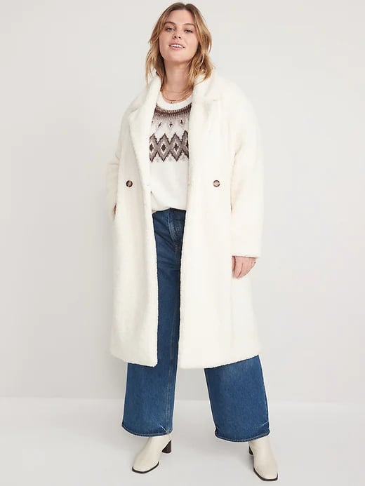 Old navy mock neck boucle coat hot sale