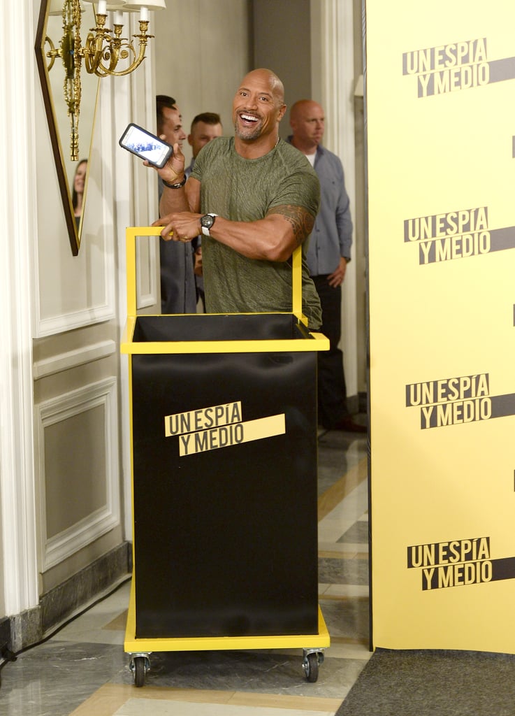 Dwayne Johnson at Central Intelligence Photocall in Madrid