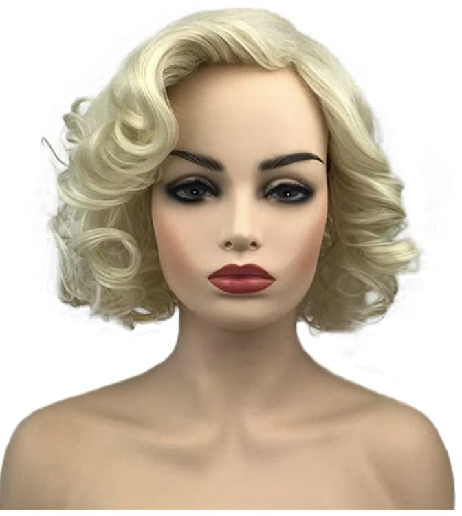 Aimole Women Short Curly Wig Synthetic Daily Hair Heat Resistant Cosplay Wig