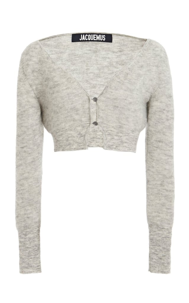 Jacquemus Alzou Cropped Mohair-Blend Cardigan