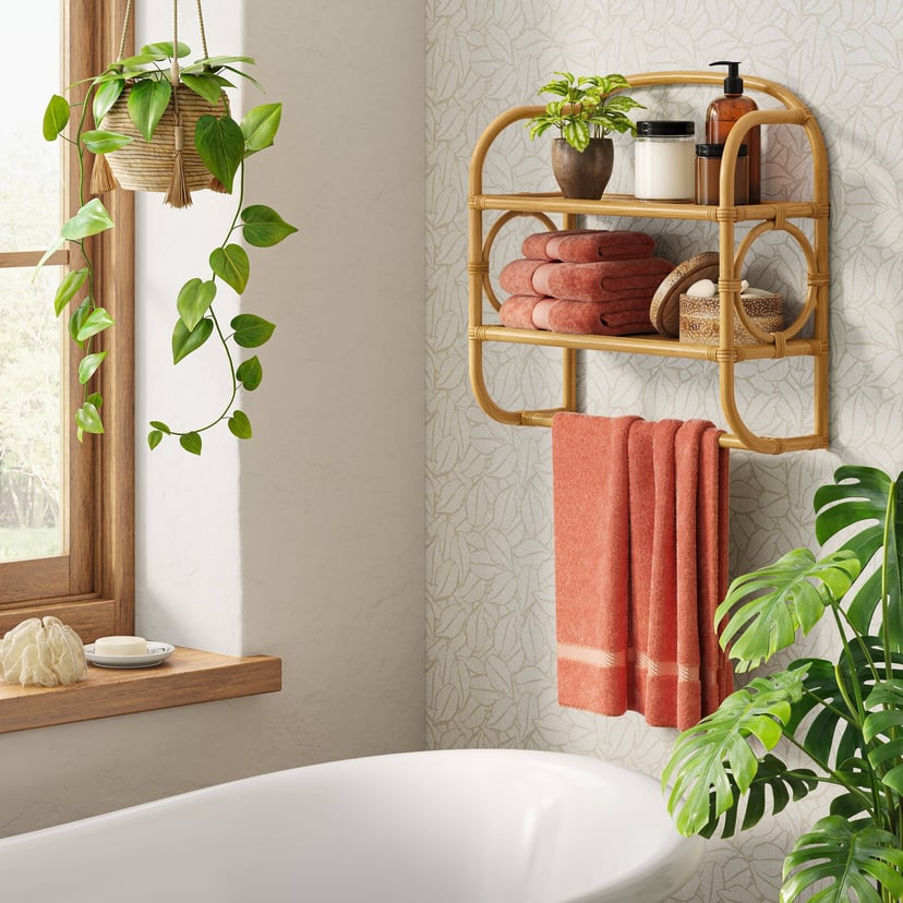 Opalhouse rattan leaning towel cheap ladder tan
