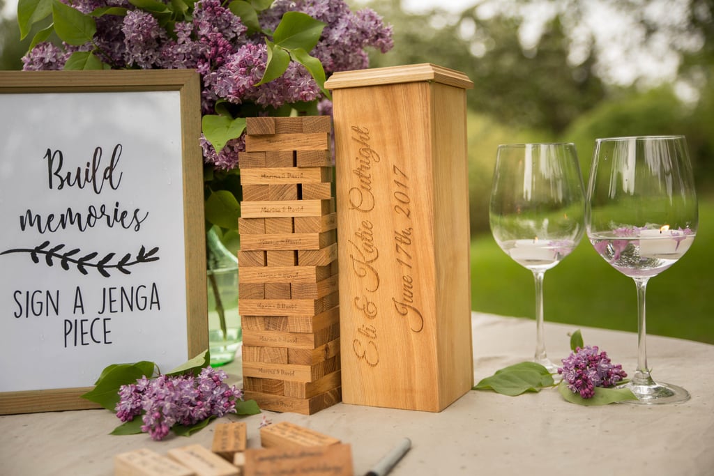 Engraved Oak Wood Jenga