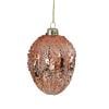 4 in. Pink Pine Cone Hanging Glass Christmas Ornament