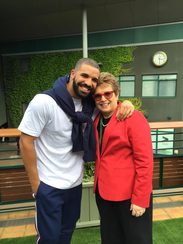 He and tennis legend Billie Jean King were genuinely excited to meet.