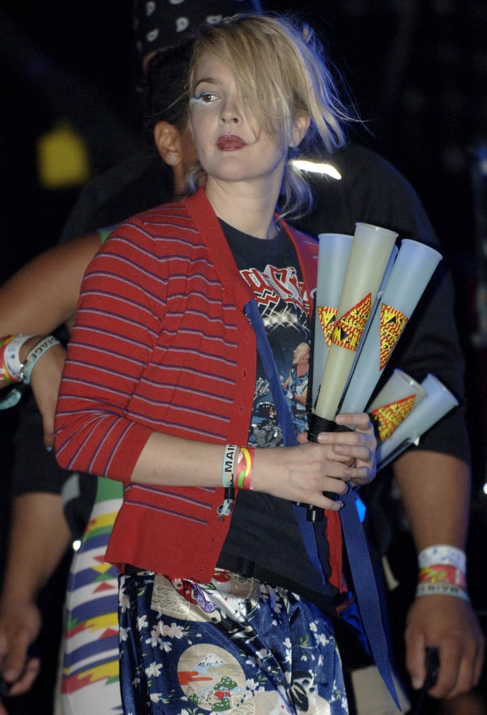 Drew Barrymore dressed up for the 2009 fun.