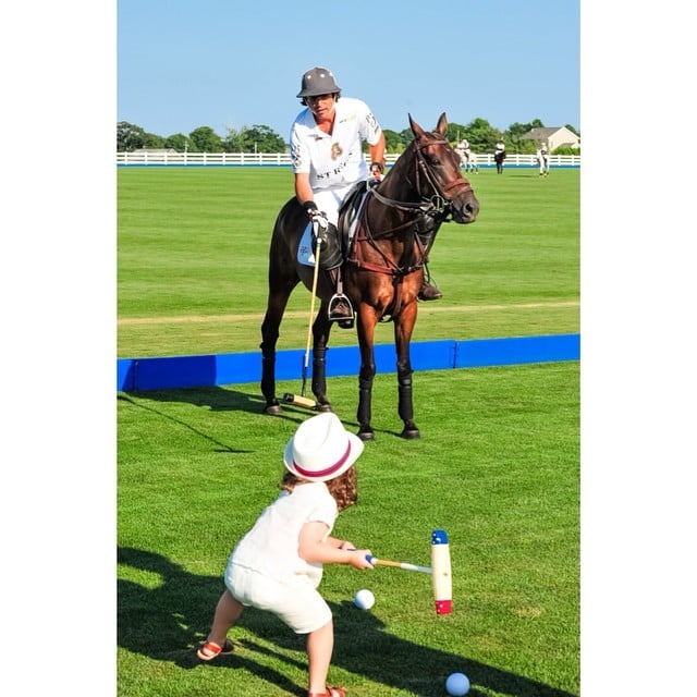 Skyler Berman practiced his polo moves with the professionals in the Hamptons.
Source: Instagram user rachelzoe