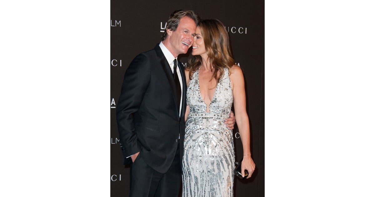 Cindy Crawford and Rande Gerber showed PDA. | Celebrities at LACMA Art ...