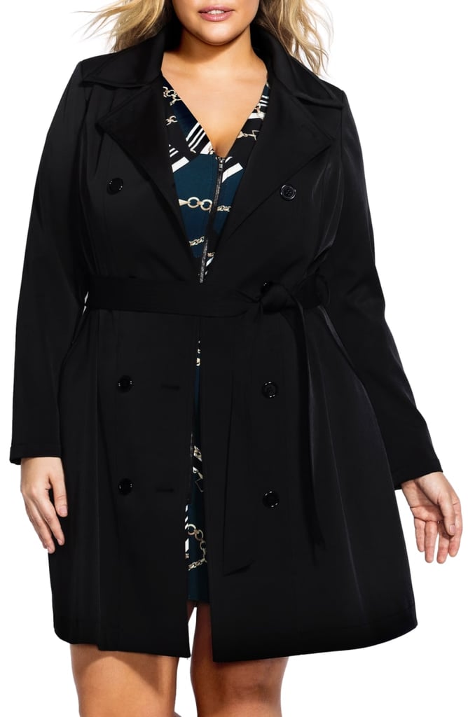 City Chic Lace-Up Trench Coat