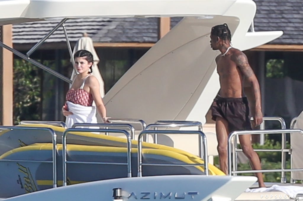 Kylie Jenner and Travis Scott in the Bahamas May 2018