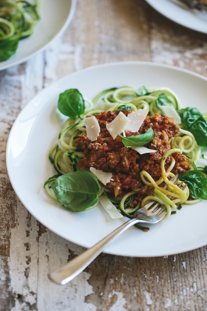 Zucchini Noodle Bolognese