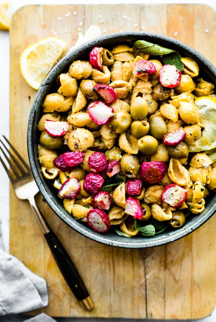 Roasted Radish and Lemony Olive Pasta