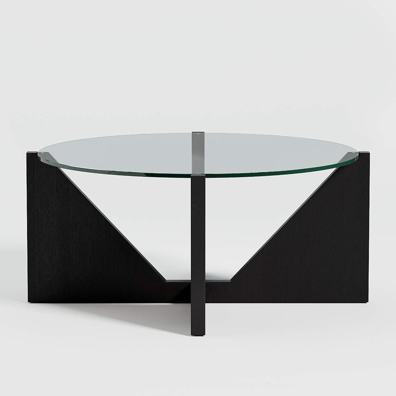 A Chic Coffee Table: Crate & Barrel Miro Glass Coffee Table
