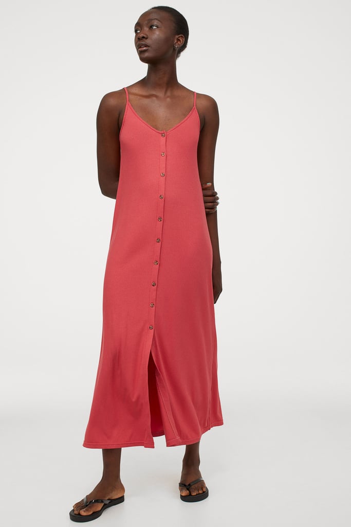 button front dress h&m