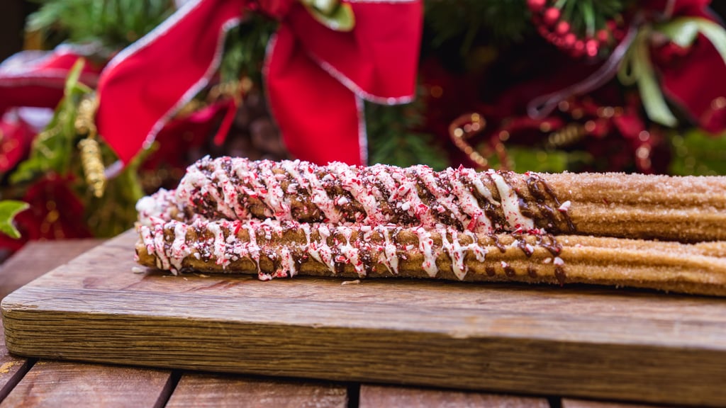 Peppermint Churros With Candy Cane Pieces