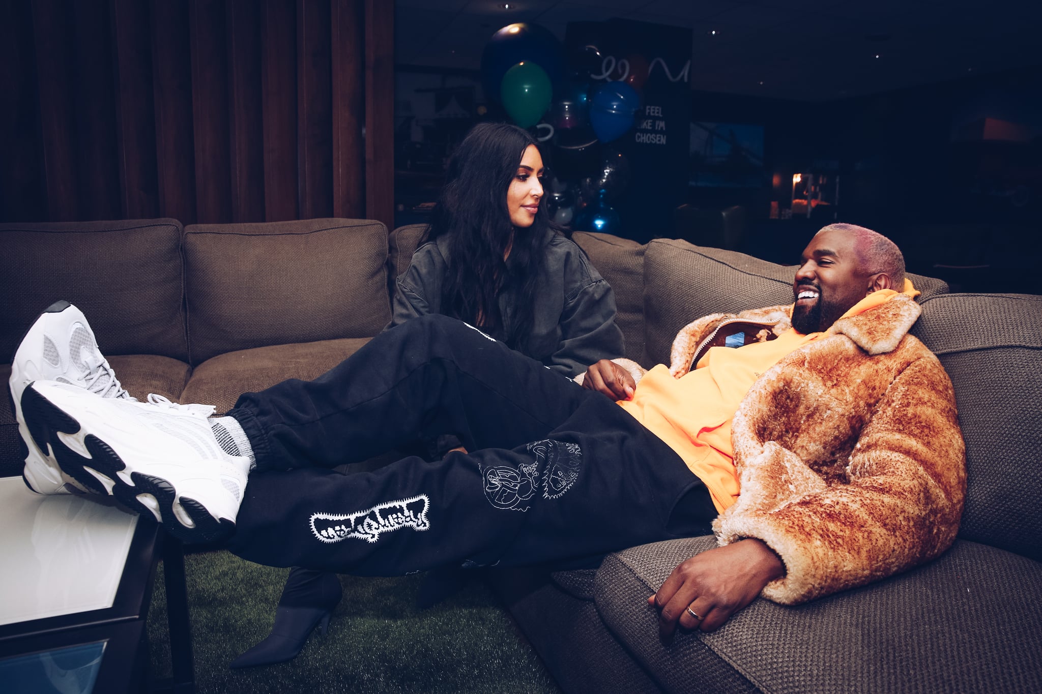 INGLEWOOD, CALIFORNIA - DECEMBER 19:  In this handout photo provided by Forum Photos, Kim Kardashian West and Kanye West attend the Travis Scott Astroworld Tour at The Forum on December 19, 2018 in Inglewood, California.  (Photo by Rich Fury/Forum Photos via Getty Images)