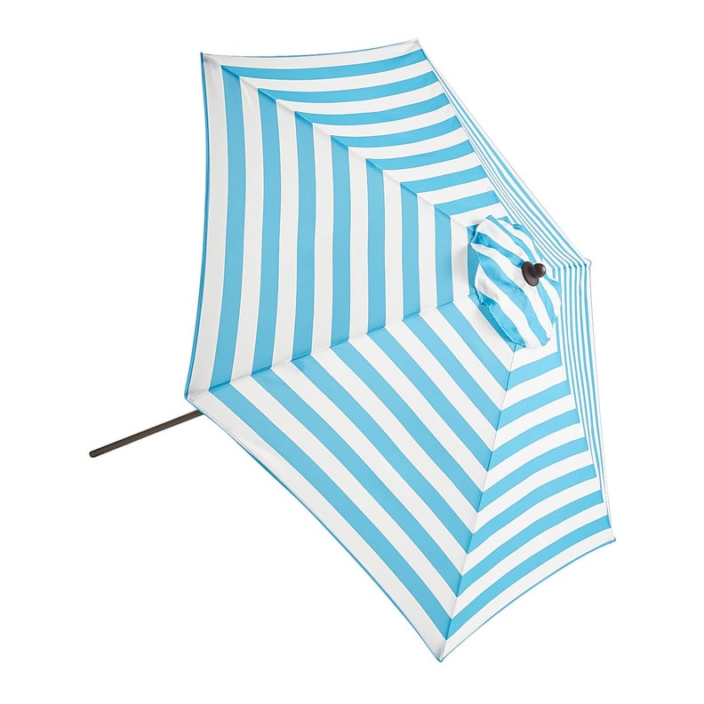 Turquoise Stripe Steel Umbrella