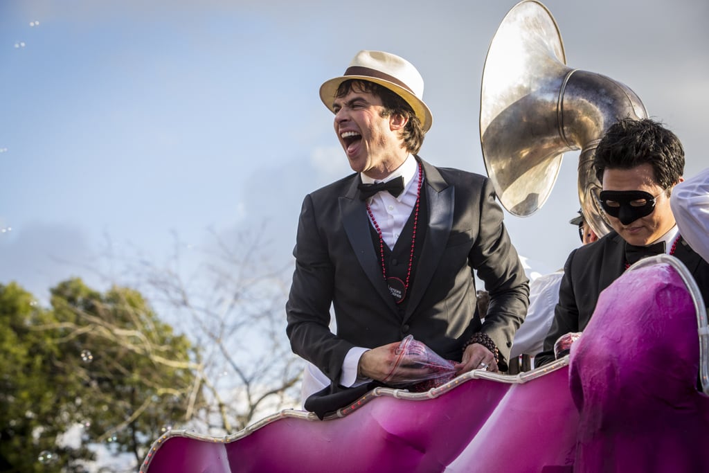 Ian Somerhalder at Mardi Gras For Krewe of Endymion Parade