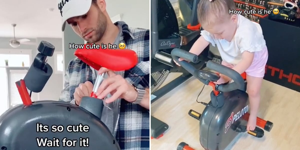 See the Miniature Peloton Bike This Dad Made For His Toddler PS Family