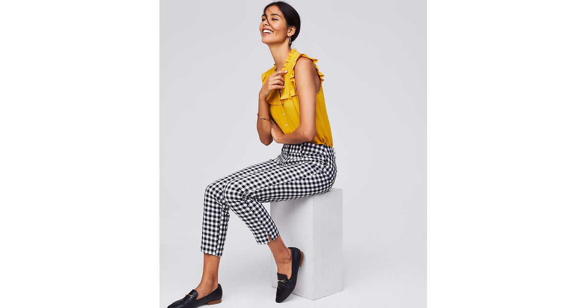 gingham pants pink